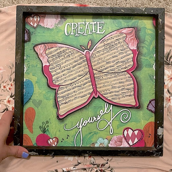 Hobby Lobby Other - Gorgeous ‘Create Yourself’ Butterfly painting with musical notes( Hobby Lobby)